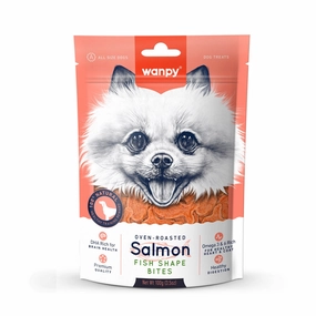 Wanpy Salmon Fish Shape Bites 100g meat dog treat,healthy dog snack,jerky for dogs
