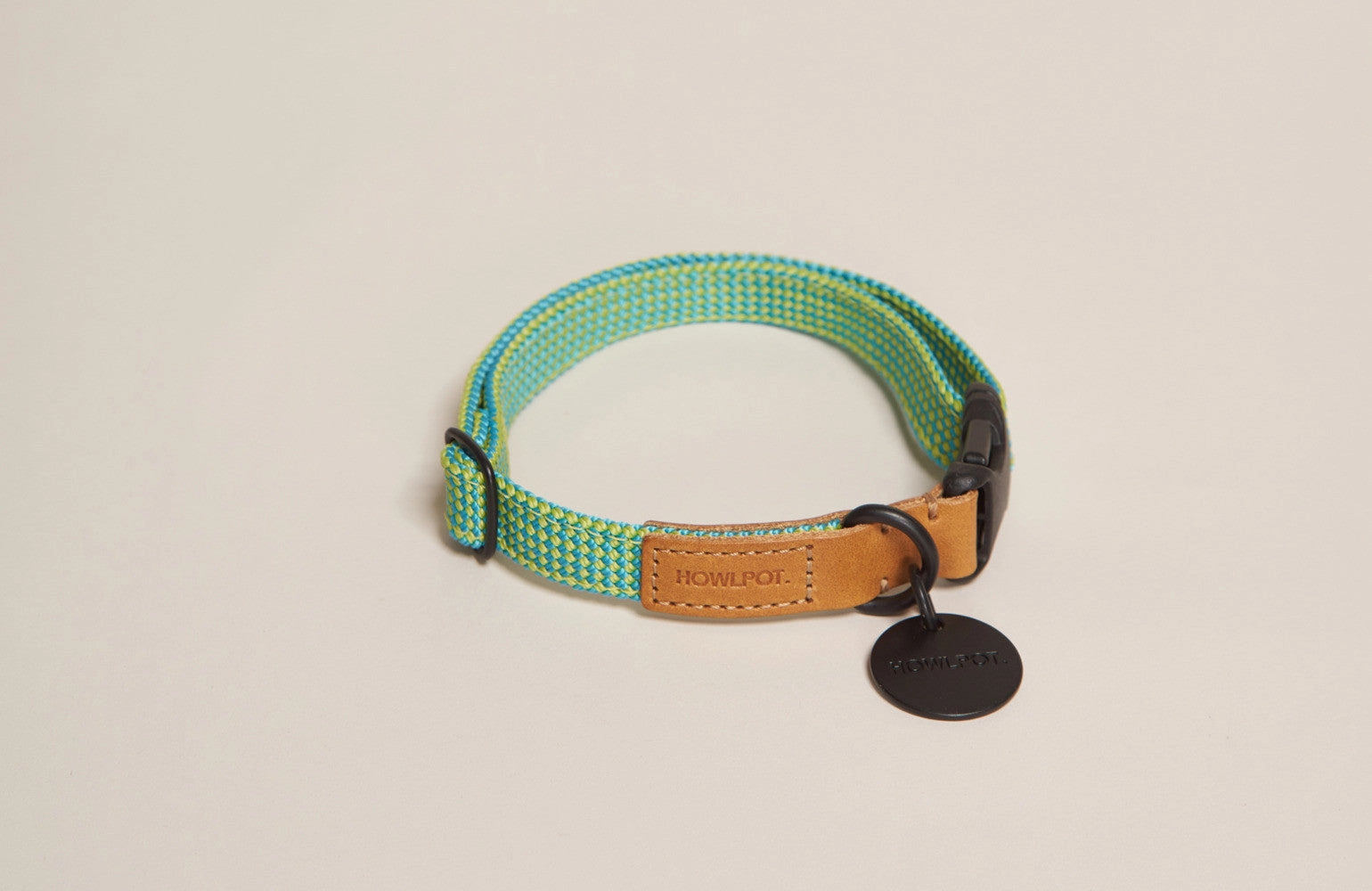 We are Tight: Ribbon Dog Collar, Palm Tree