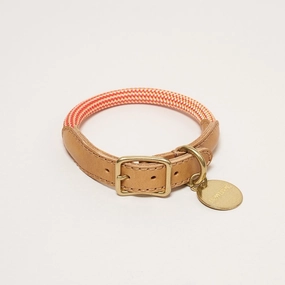 We are Tight: Rope Dog Collar, Cherry Twizzle dog collar,leather dog collar,adjustable dog collar