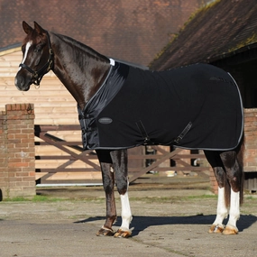 WeatherBeeta Anti-Static Standard Neck Fleece Cooler, Black/Silver horse blanket,poultry bed sheet,equine sheets