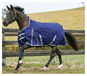 WeatherBeeta ComFiTec Essential Standard Neck Medium Blanket, Navy/Silver/Red horse blanket,poultry bed sheet,equine sheets