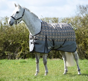 WeatherBeeta ComFITec Essential Standard Neck, Medium, Grey Navajo horse blanket,poultry bed sheet,equine sheets
