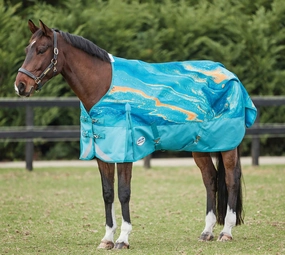WeatherBeeta ComFITec Plus Dynamic II Standard Neck Blanket, Blue Marble horse blanket,poultry bed sheet,equine sheets