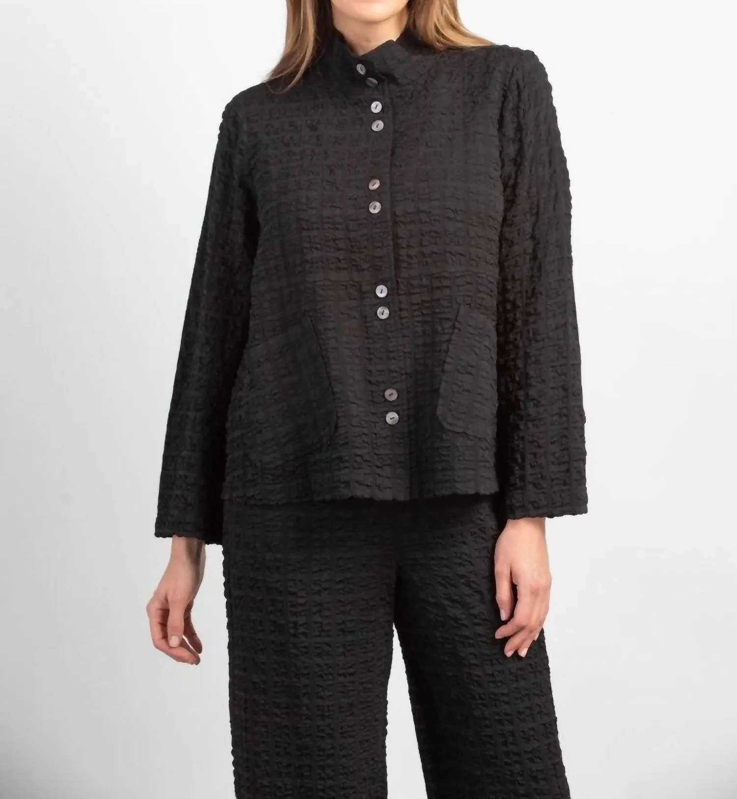 Weave Swing Jacket In Black