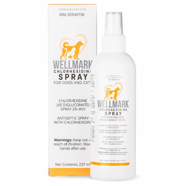 Wellmark Chlorhexidine Spray for Dogs & Cats dog health supplement,dog multivitamin,canine health care