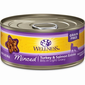 Wellness Complete Health Minced Turkey & Salmon Entree Grain-Free Canned Cat Food 156g cat snacks catnip treats healthy cat food cat reward treats low calorie cat food