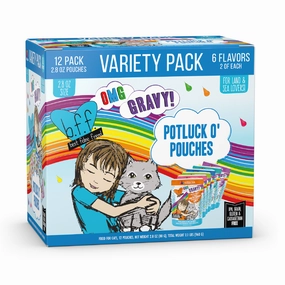 Weruva Grain Free BFF OMG Potluck O' Pouches Variety Pack Cat Food Pouches cat toys and food,complete cat care,all in one cat kit