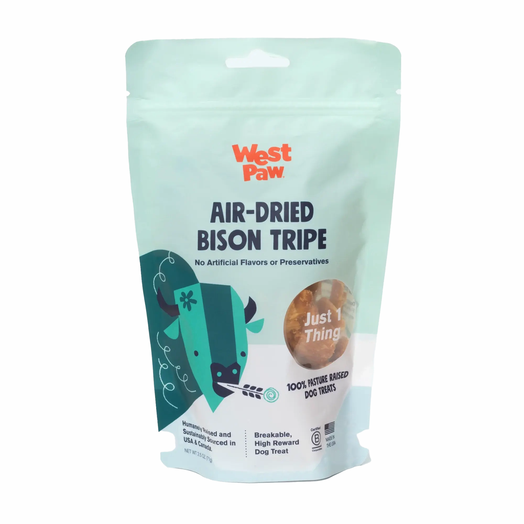 West Paw Air Bison Tripe Treats 2.5oz poultry chews,horse chew toys,bird packaged treats