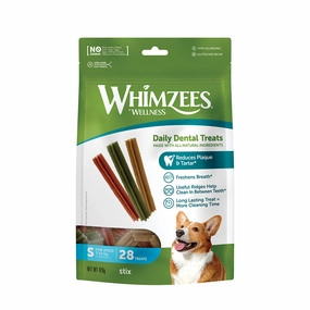 Whimzees All Natural Dental Treats for Dogs Stix S 24 4pcs dental dog chews,vet approved chews,teeth cleaning treats