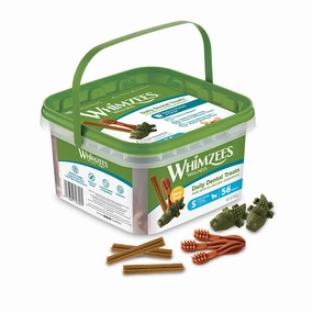 Whimzees All Natural Dental Treats for Dogs Variety Value Box S 56pcs dental dog chews,vet approved chews,teeth cleaning treats