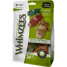 Whimzees Alligator Small Mix Brown / Green / Orange (24Pcs) meat dog treat,healthy dog snack,jerky for dogs