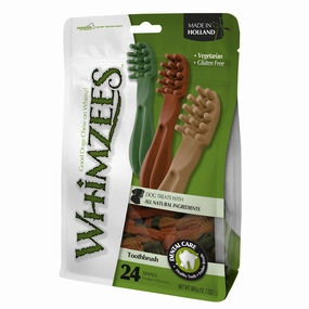 Whimzees Toothbrush Star S Mix Brown/Green/Orange meat dog treat,healthy dog snack,jerky for dogs