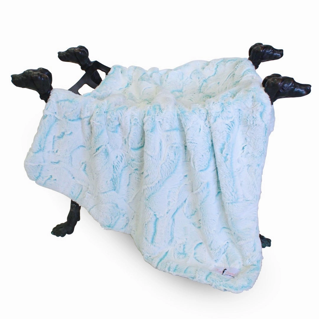 Whisper Dog Blanket Baby Blue fleece dog blanket,soft dog throw,cozy pet blanket