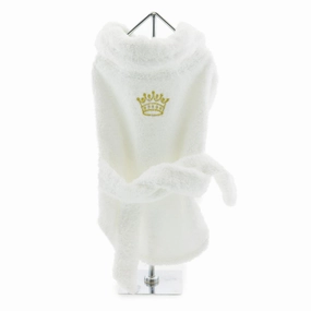 White Gold Crown Cotton Dog Bathrobe dog underwear,dog diaper,pet undergarments