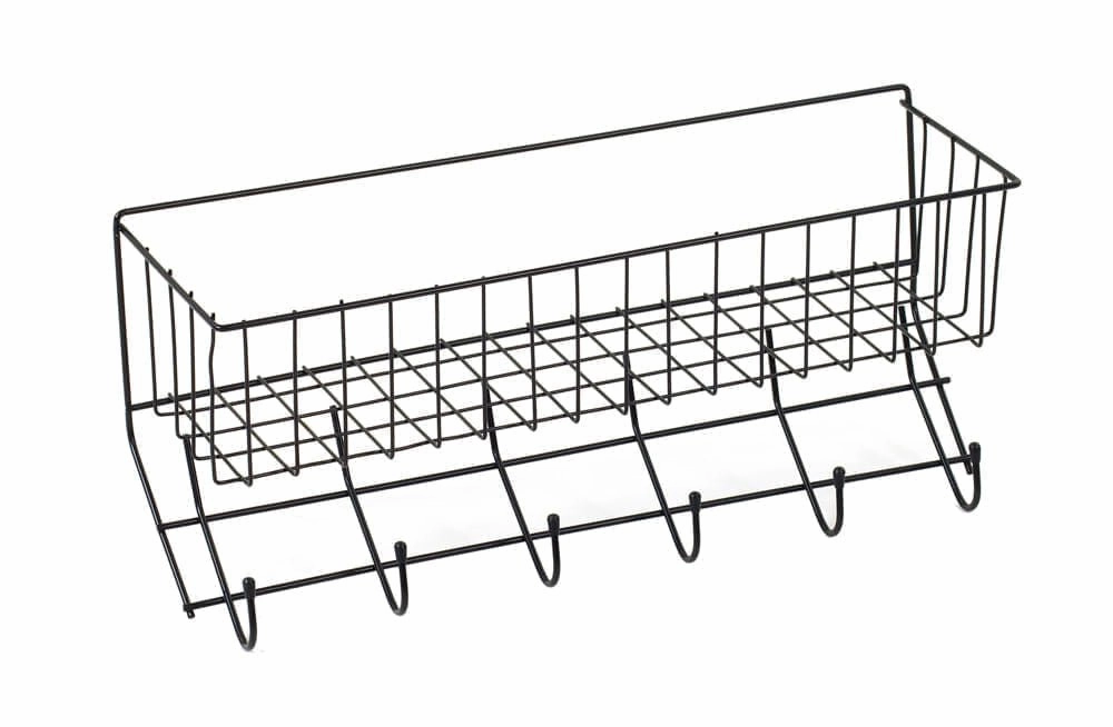 Wire 6-Hook Tack Rack with Basket dog plush toy,stuffed animal dog,cuddly dog toy