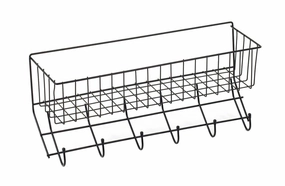 Wire 6-Hook Tack Rack with Basket dog plush toy,stuffed animal dog,cuddly dog toy