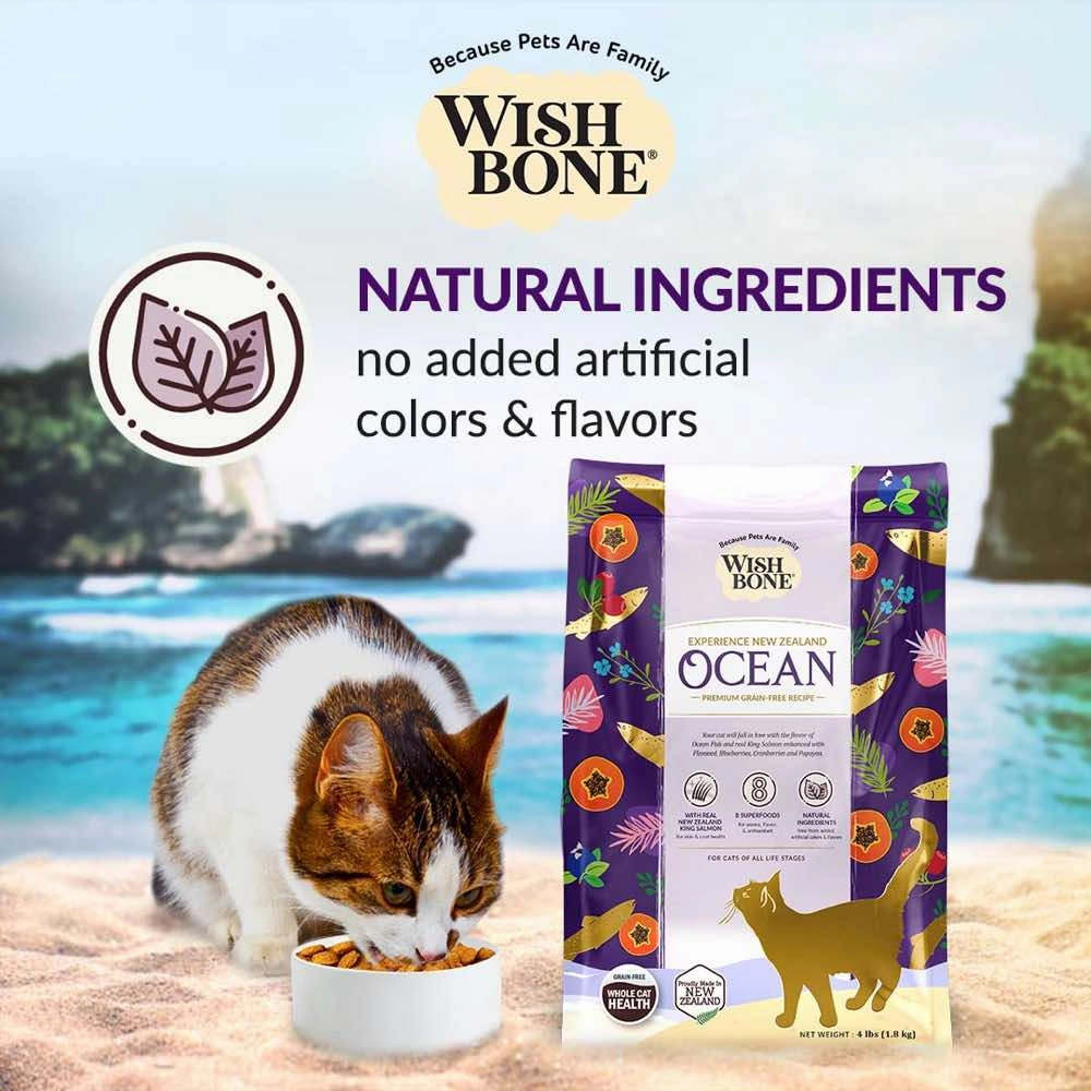 Wishbone Ocean Fish & Chicken Grain-Free Dry Cat Food 4lb