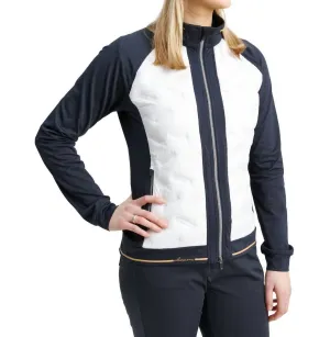 Women Grove Hybrid Jacket In White Navy
