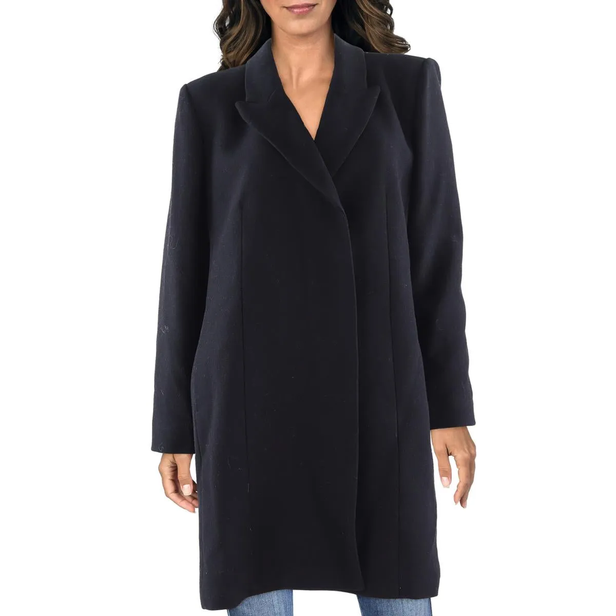 Womens Asymmetric Wool Wool Coat