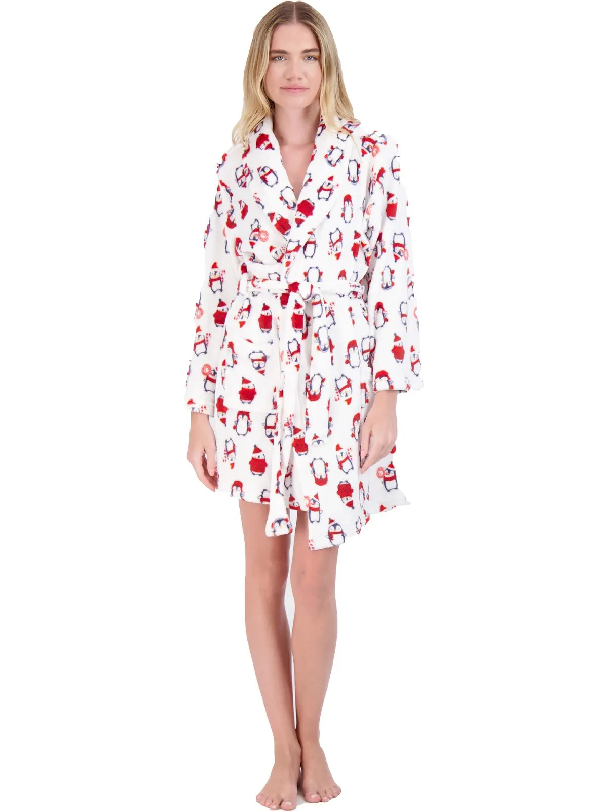 Womens Comfy Sleepwear Short Robe