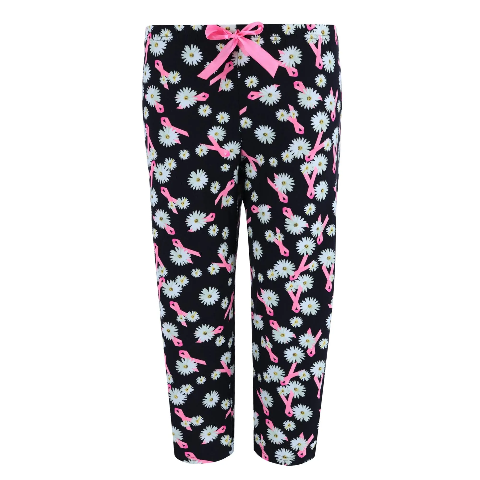 Women's Daisy Pink Ribbon Capri Set