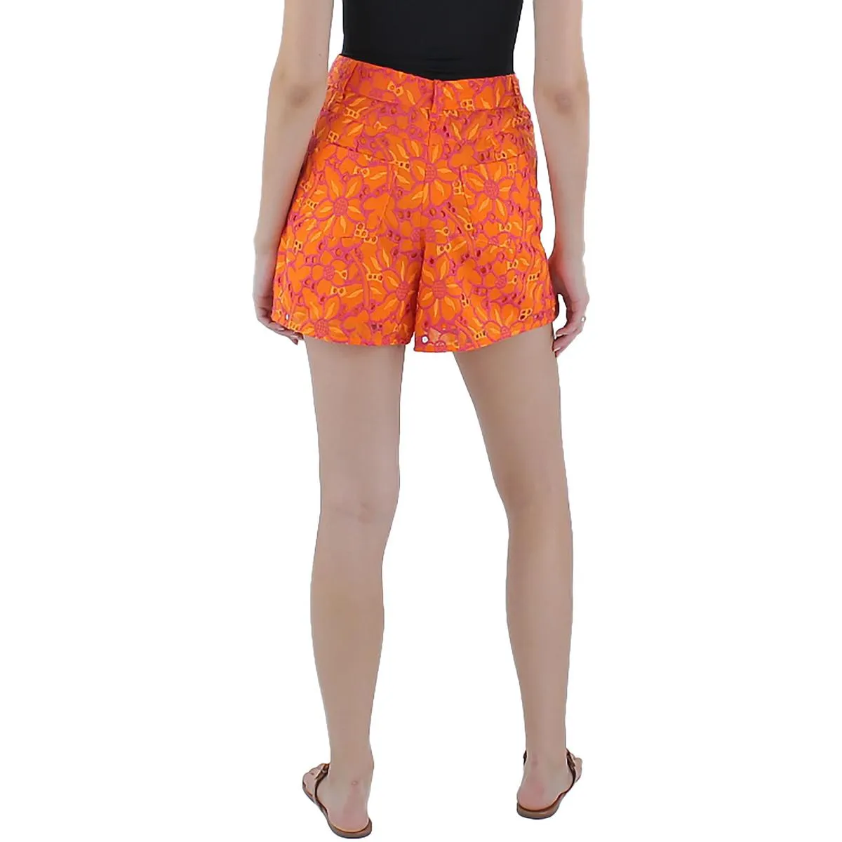 Womens Embroidered Cotton Casual Shorts