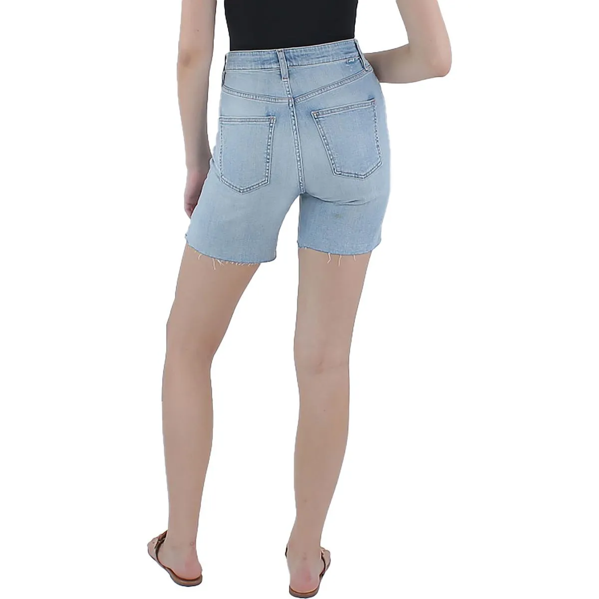 Womens High Rise Denim Denim Shorts