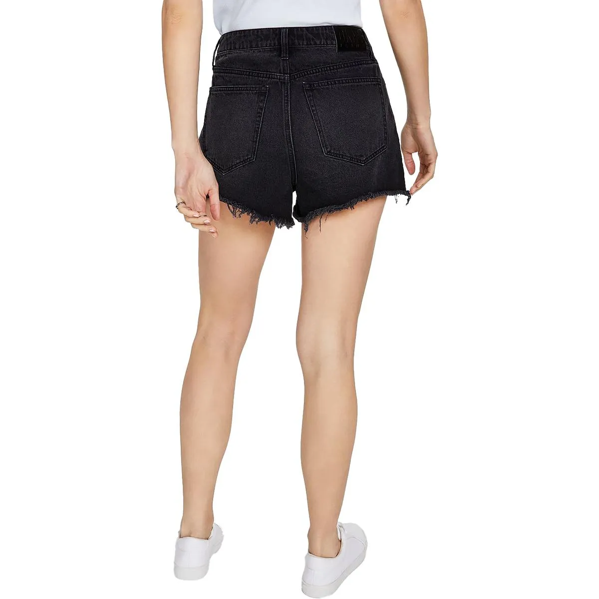 Womens High Rise Frayed Hem Cutoff Shorts