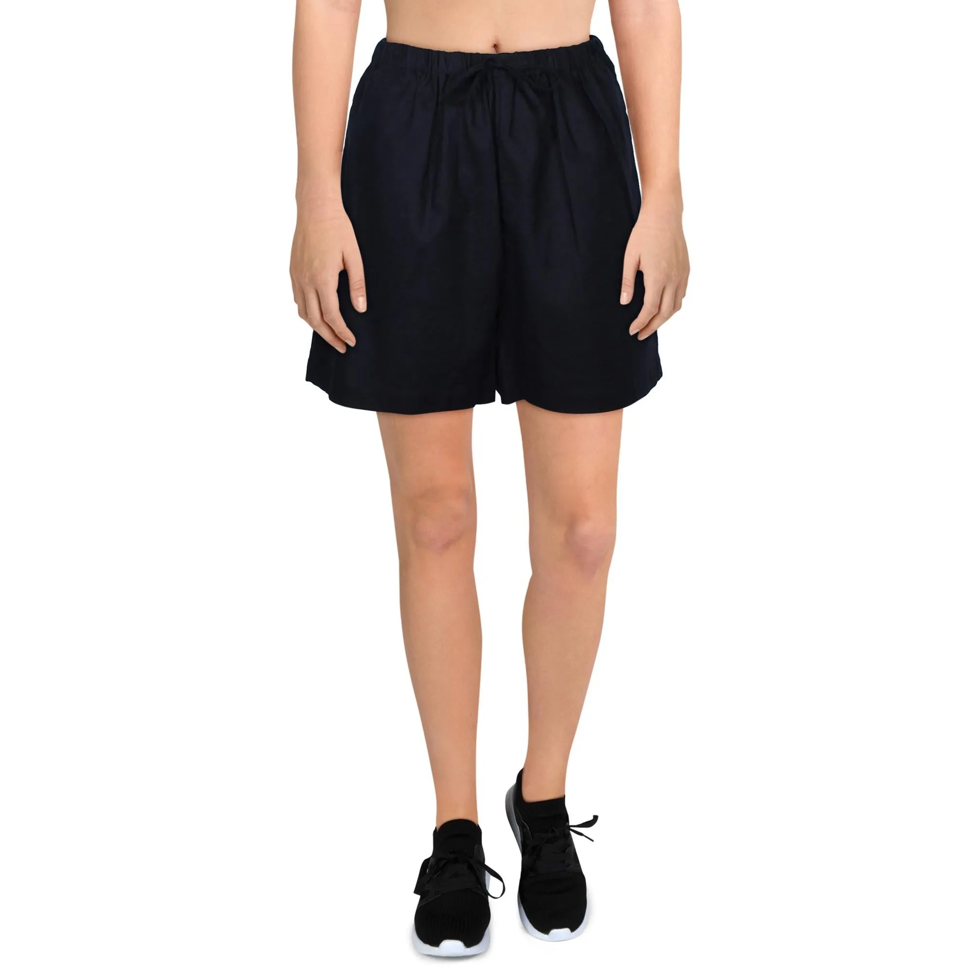 Womens Linen Blend Mini Casual Shorts