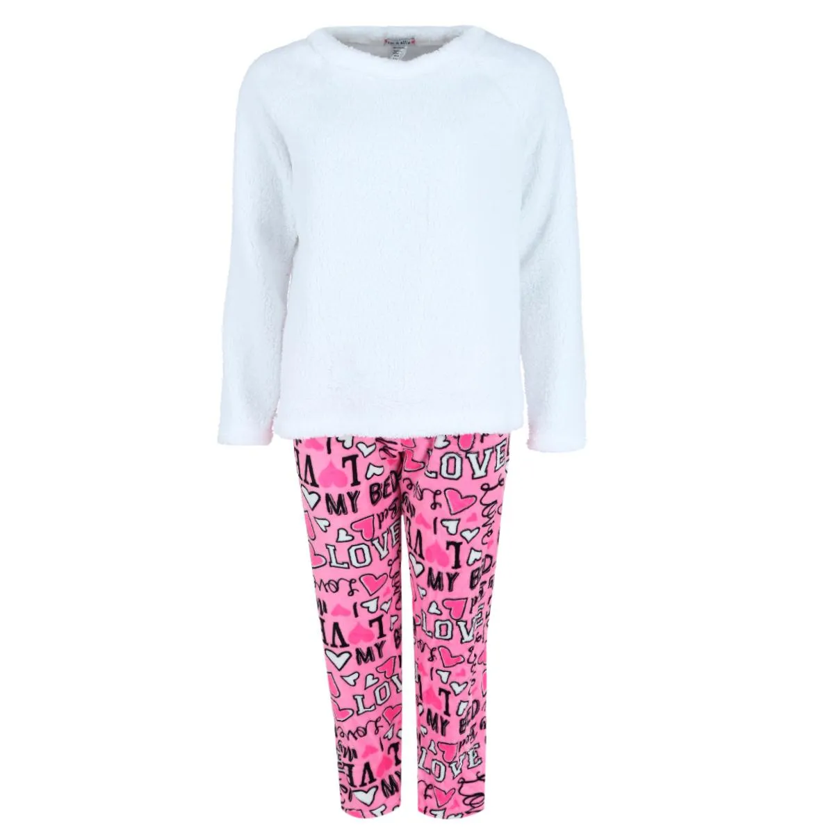 Women's Love My Bed Pajama Set with Makeup Bag