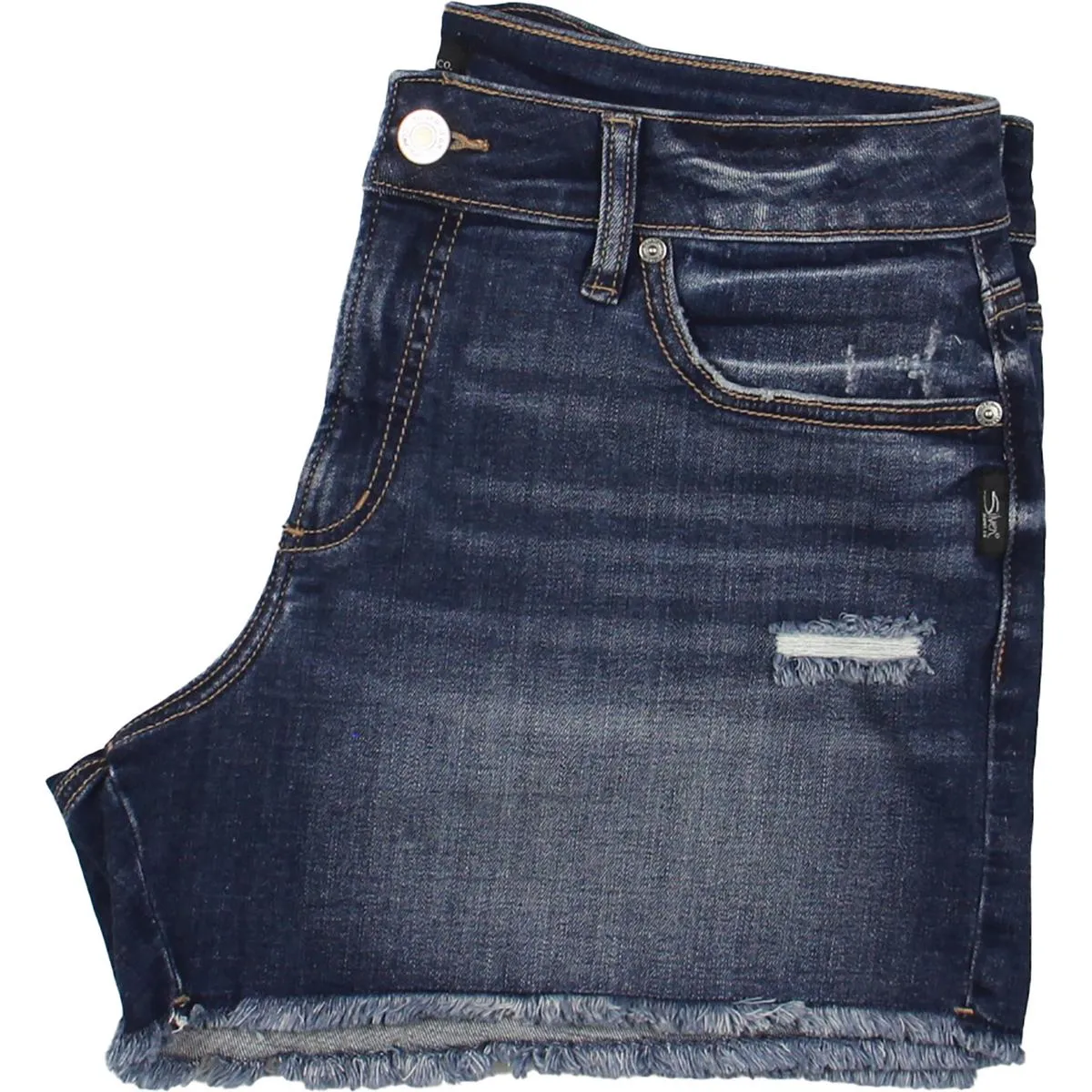 Womens Mid Rise Distressed Cutoff Shorts