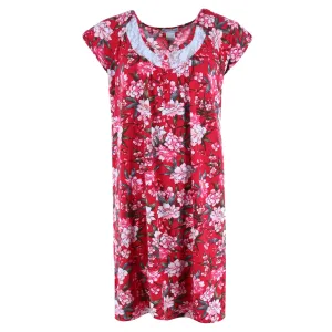Women's Plus Size Burgundy Floral Gown