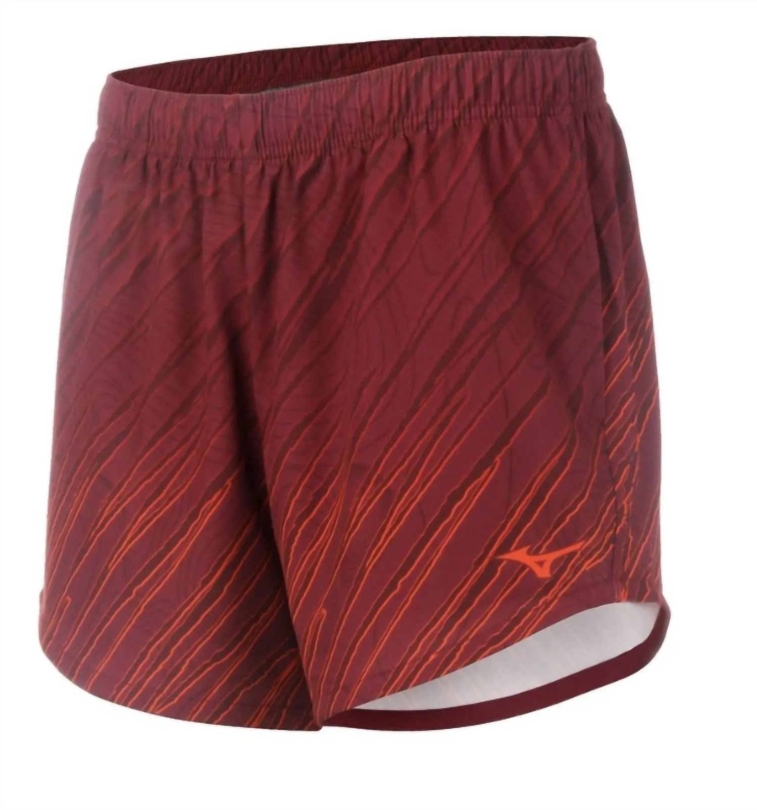 Women's Printable Shorts In Bark Red Plum