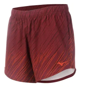 Women's Printable Shorts In Bark Red Plum