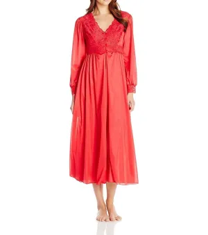Women's Silhouette 54" Long Sleeve Long Coat In Red