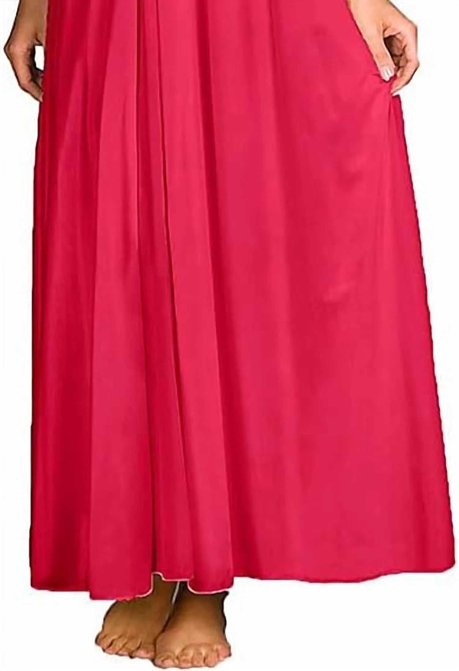 Women's Silhouette 54" Long Sleeve Long Coat In Red