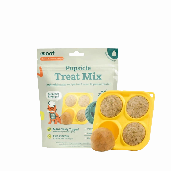 Woof Pupsicle Treat Mix for Dogs - Bacon & Cheese Recipe - 5.5oz Bag stainless steel bowl,metal pet feeder,steel water dish