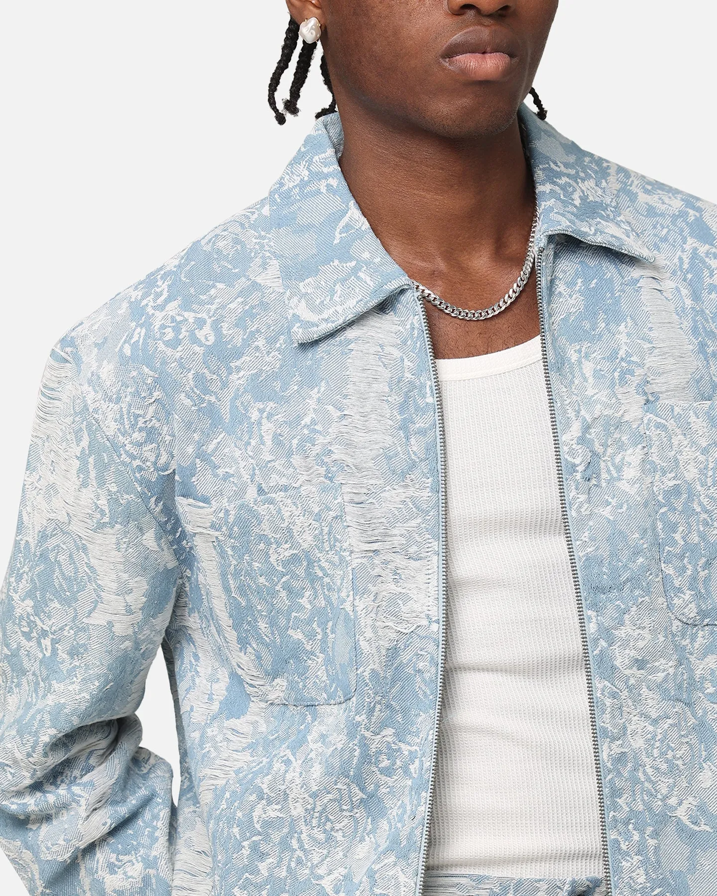 XXIII Denim Jacquard Jacket Pacific Blue