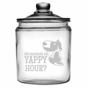 Yappy Hour Glass Dog Treat Jar pet apparel,dog hoodie,fashionable pet wear