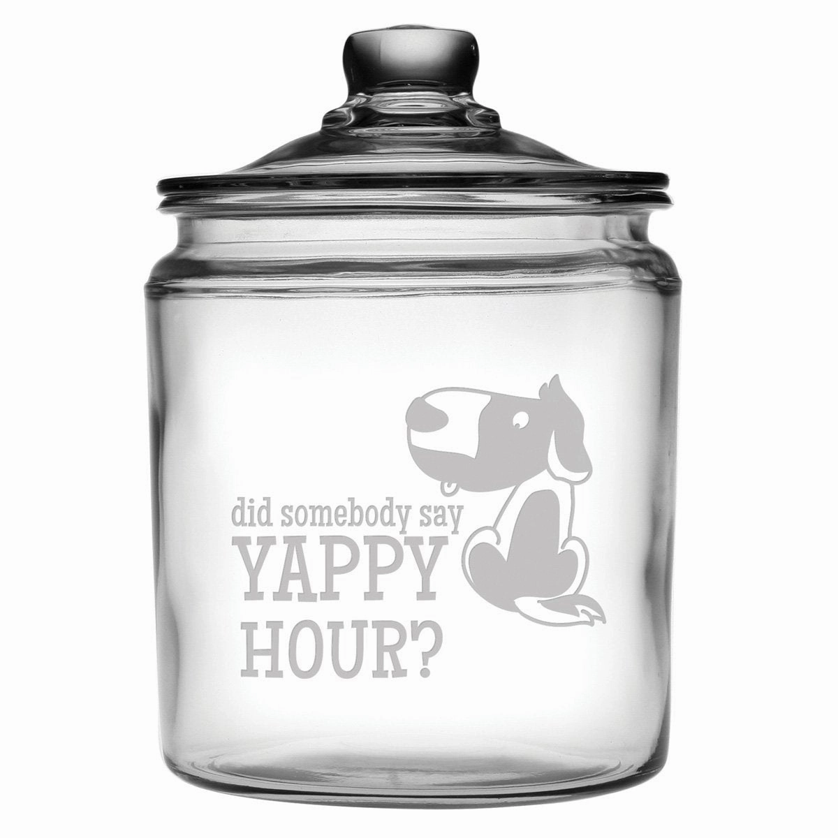 Yappy Hour Glass Dog Treat Jar pet apparel,dog hoodie,fashionable pet wear