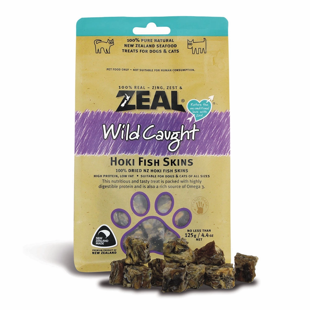 Zeal Hoki Fish Skin meat dog treat,healthy dog snack,jerky for dogs