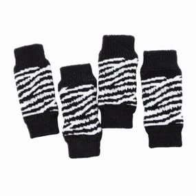 Zebra Dog Leg Warmers english tack set,horse saddle gear,equestrian supplies