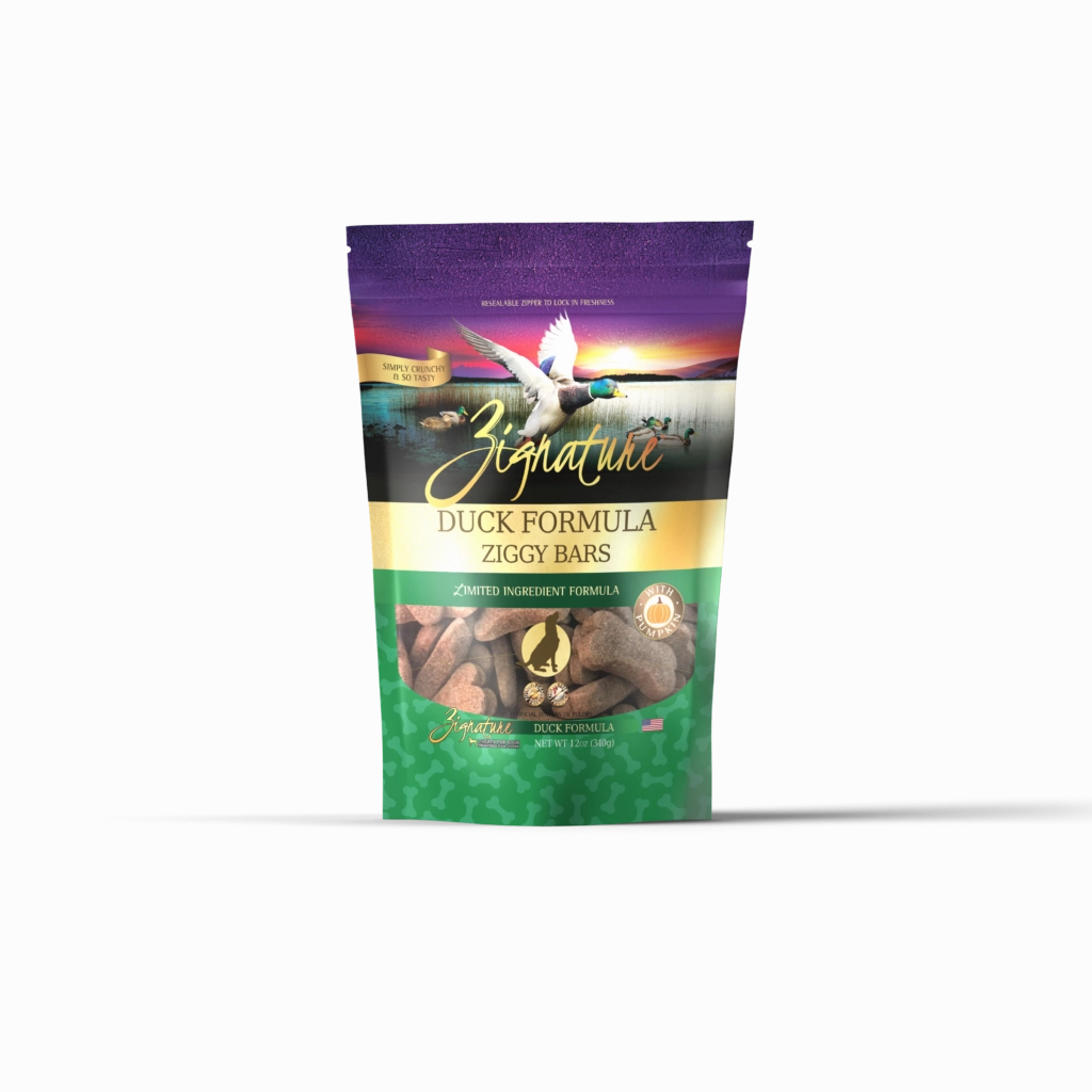 Zignature Dog Treats Grain-Free Duck Formula 12oz Bag dog biscuit treats,crunchy dog snacks,dog cookies