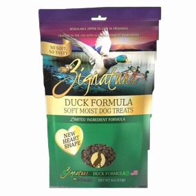 Zignature Dog Treats Grain-Free Soft Moist Duck Formula 4oz Bag (New Heart Shape) barn supply,horse stable organizer,poultry waterer