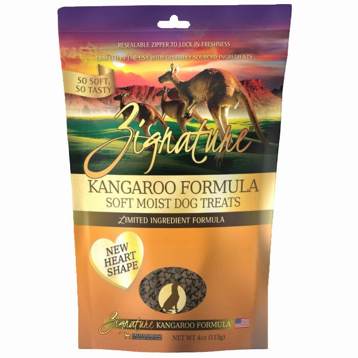 Zignature Dog Treats Grain-Free Soft Moist Kangaroo Formula 4oz Bag (New Heart Shape) barn supply,horse stable organizer,poultry waterer