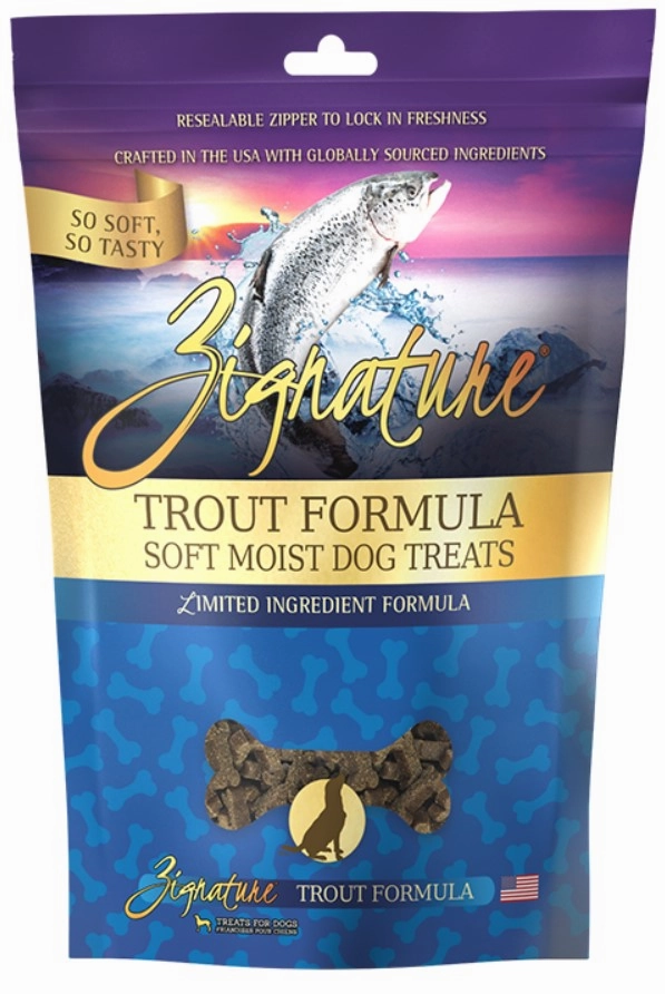 Zignature Dog Treats Grain-Free Soft Moist Trout Formula 3oz Bag barn supply,horse stable organizer,poultry waterer