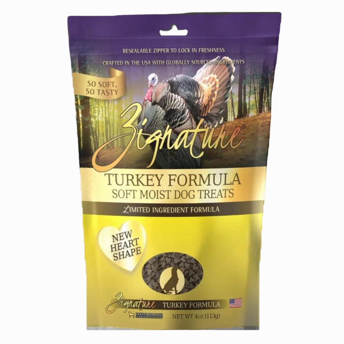 Zignature Dog Treats Grain-Free Soft Moist Turkey Formula 4oz Bag (New Heart Shape) barn supply,horse stable organizer,poultry waterer
