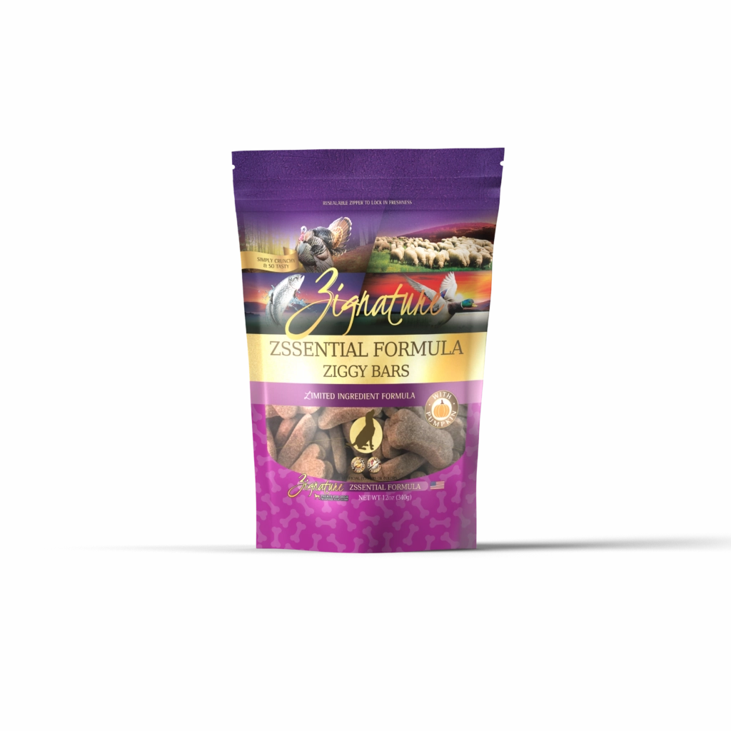 Zignature Dog Treats Grain-Free Zssential Formula 12oz Bag dog biscuit treats,crunchy dog snacks,dog cookies