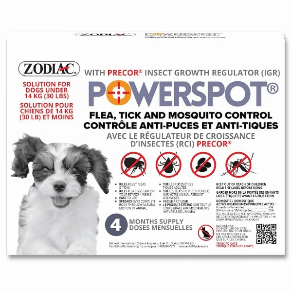 Zodiac Powerspot Flea and Tick Control for Dogs dog health supplement,dog multivitamin,canine health care