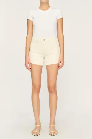 Zoie Relaxed Jean Shorts In Eggshell